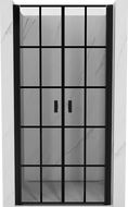 Mexen Mist ușă de duș rabatabilă 85 cm, grilă neagră, negru - 8A7-085-000-70-77
