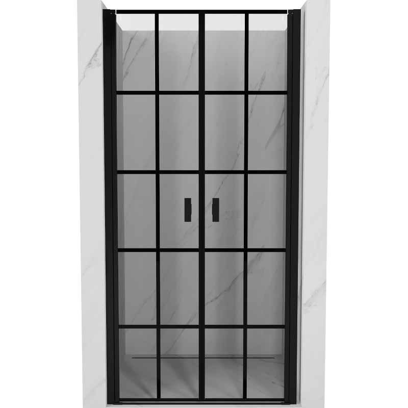 Mexen Mist ușă de duș pivotantă 100 cm, grilaj negru, negru - 8A7-100-000-70-77