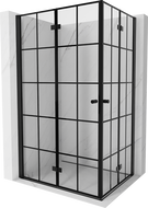 Mexen Mist-F Duo cabină de duș pliabilă stânga 120 x 75 cm, grilaj negru, negru - 8A6-120L-075P-70-77