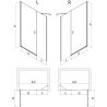 Mexen Mist-B uși de duș cu balamale 100 cm, transparent, crom - 8A2-100-001-01-00