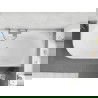 Mexen Silo szabadon álló sarokkád jobb bordázott 170 x 80 cm, fehér/szürke, gun gray csiszolt túlfolyó - 52891708062P-66