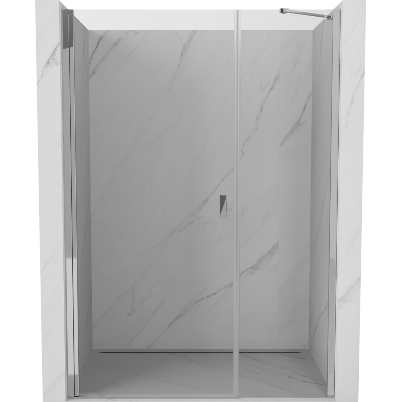 Mexen Mist-B nyitható zuhanyajtó 120 cm, átlátszó, króm - 8A2-120-001-01-00