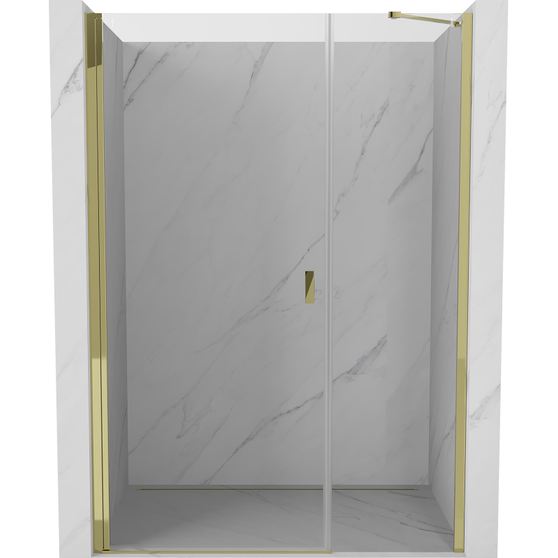 Mexen Mist-B ușă de duș pivotantă 105 cm, transparent, aurie - 8A2-105-001-50-00