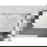 Mexen Silo cadă freestanding de colț dreapta cu rifluri 170 x 80 cm, alb/gri, preaplin nichel periat - 52891708062P-97