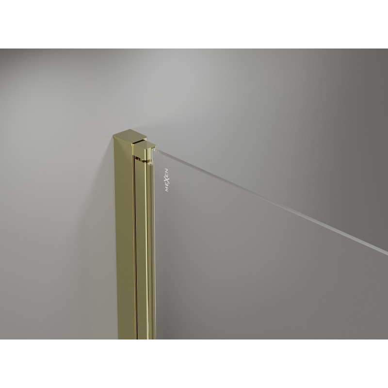 Mexen Mist-B nyíló zuhanyajtó 120 cm, átlátszó, arany - 8A2-120-001-50-00