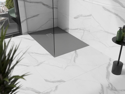 Mexen Stone+ Cădiță de duș compozit dreptunghiulară 100 x 90 cm, Gri-beton - 44619010