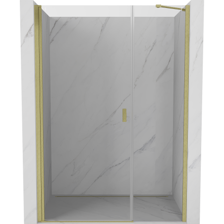 Mexen Mist-B ușă de duș pivotantă 115 cm, transparentă, auriu periat - 8A2-115-001-55-00