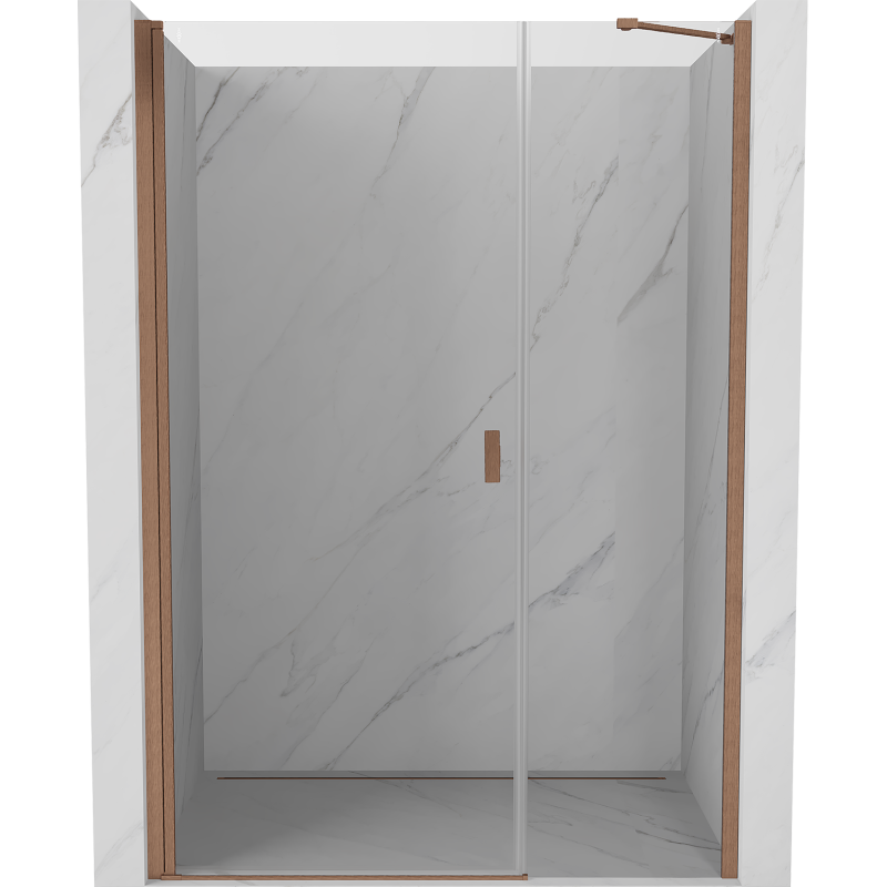 Mexen Mist-B ușă de duș cu deschidere 105 cm, transparent, cupru periat - 8A2-105-001-65-00