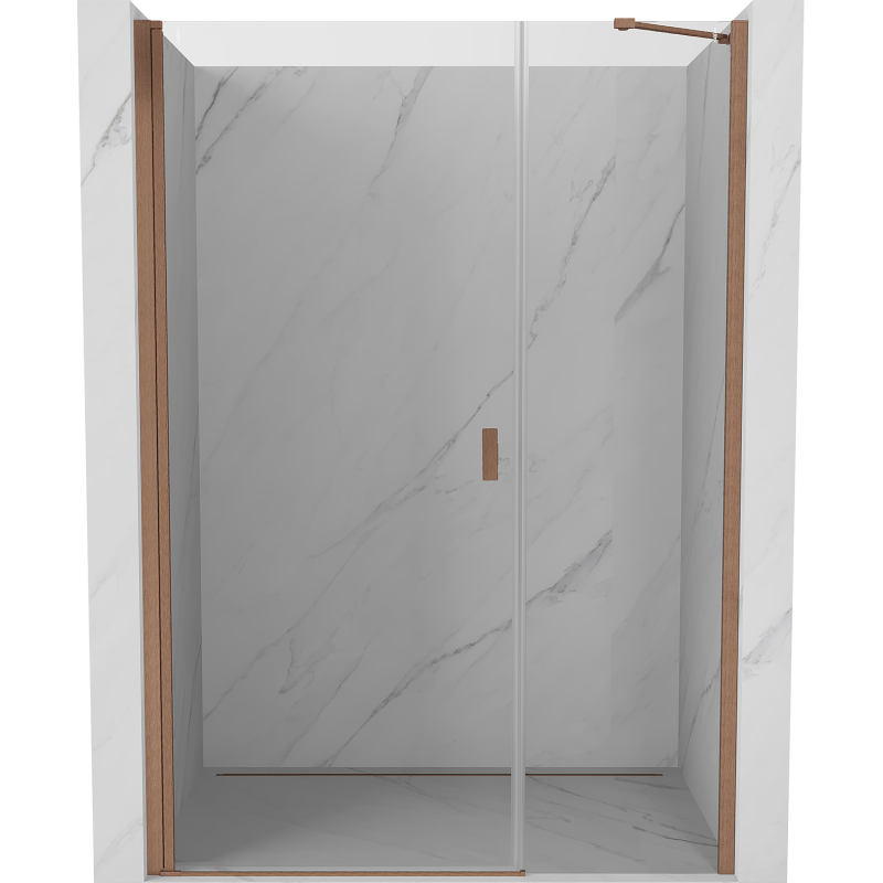 Mexen Mist-B ușă de duș batantă 110 cm, transparentă, cupru periat - 8A2-110-001-65-00