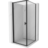 Cabină de duș Mexen Mist-B cu deschidere stânga 80 x 80 cm, cadru negru, negru - 8A2T-080-080-70-70-L