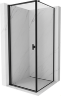 Mexen Mist-B zuhanykabin balos 80 x 80 cm, fekete keret, fekete - 8A2T-080-080-70-70-L