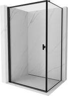 Mexen Mist-B baloszú zuhanyzófülke, billenős bal 80 x 90 cm, fekete keret, fekete - 8A2T-080-090-70-70-L
