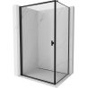 Mexen Mist-B cabina de duș batantă stânga 80 x 95 cm, ramă neagră, negru - 8A2T-080-095-70-70-L