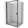 Mexen Mist-B kabin zuhany ajtó bal oldalon 80 x 95 cm, fekete keret - 8A2T-080-095-70-70-L