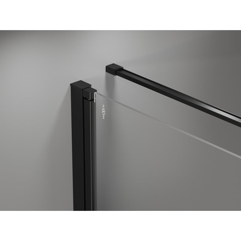 Mexen Mist-B cabină de duș batantă stânga 90 x 120 cm, grilaj negru, negru - 8A2T-090-120-70-77-L