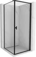 Mexen Mist-B jobbos zuhanykabin 70 x 70 cm, fekete keret, fekete - 8A2T-070-070-70-70-P