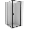 Mexen Mist-B nyíló zuhanykabin jobb 80 x 80 cm, fekete keret, fekete - 8A2T-080-080-70-70-P