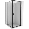 Mexen Mist-B cabină de duș, deschidere dreapta 90 x 90 cm, cadru negru, negru - 8A2T-090-090-70-70-P