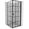 Mexen Mist-B cabină de duș cu ușă batantă dreaptă 80 x 80 cm, grilaj negru, negru - 8A2T-080-080-70-77-P