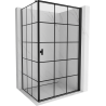 Mexen Mist-B cabină de duș rabatabil dreapta 80 x 95 cm, grilaj negru, negru - 8A2T-080-095-70-77-P