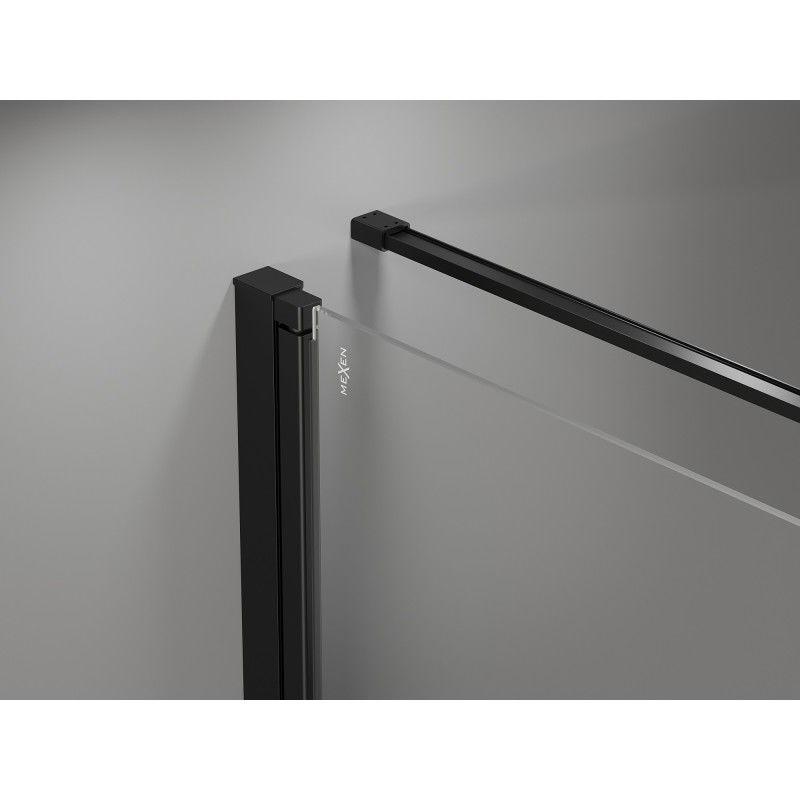 Mexen Mist-B cabină de duș pivotantă dreaptă 70 x 110 cm, grilaj negru, negru - 8A2T-070-110-70-77-P