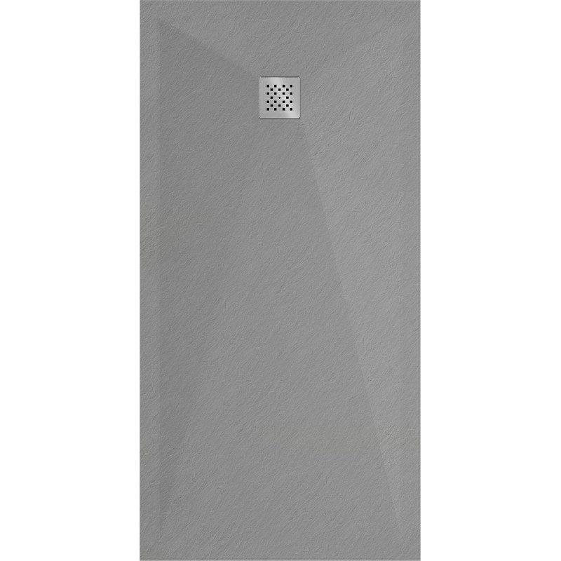 Mexen Stone+ kompozit téglalap alakú zuhanytálca, 180 x 100 cm, szürke-beton - 44611018