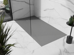 Mexen Stone+ Cădiță de duș compozit dreptunghiulară 200 x 100 cm, Gri-beton - 44611020