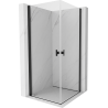 Cabină de duș pivotantă Mexen Mist-B Duo 95 x 95 cm, transparentă, neagră - 8A2-095-095-70-00