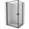 Mexen Mist-B Duo cabină duș oscilo-batantă 100 x 90 cm, cadru negru, negru - 8A2-100L-090P-70-70