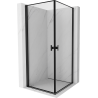 Mexen Mist-B Duo cabină de duș batantă 100 x 100 cm, ramă neagră, negru - 8A2-100L-100P-70-70