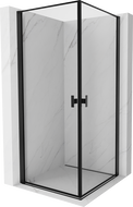 Mexen Mist-B Duo cabină de duș pliantă 100 x 100 cm, ramă neagră, negru - 8A2-100L-100P-70-70