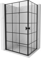 Mexen Mist-B Duo zuhanykabin, 70 x 90 cm, fekete rácsos, fekete - 8A2-070L-090P-70-77