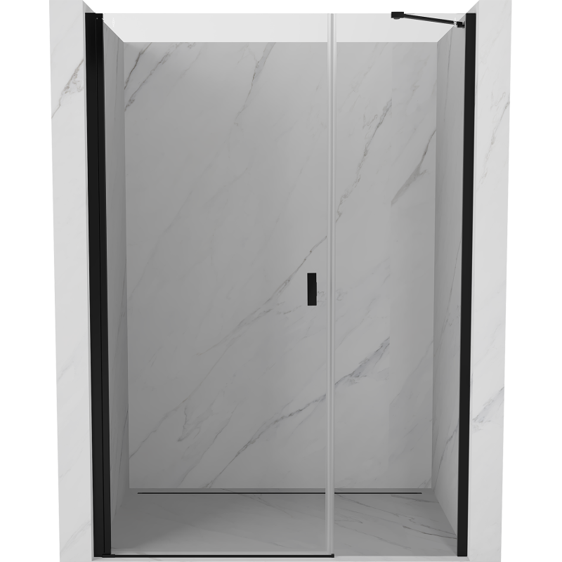 Mexen Mist-B ușă de duș batantă 95 cm, transparentă, negru - 8A2-095-001-70-00