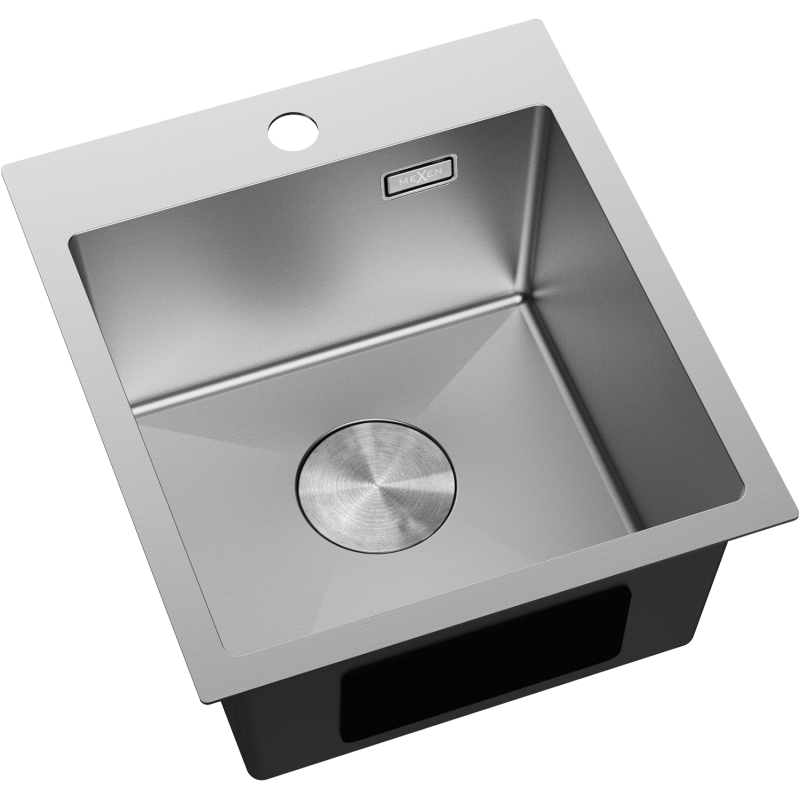 Mexen Solix acél mosogató 1-medencés 400 x 450 mm, inox - 6401401000-01