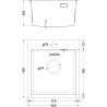 Mexen Solix chiuvetă din oțel inoxidabil, 1 compartiment, 400 x 450 mm, inox - 6401401000-01