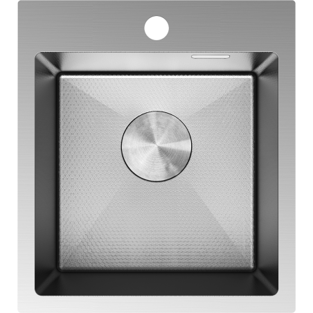 Mexen Solix rozsdamentes acél mosogató, 1-medencés, 400 x 450 mm, inox HC - 6401401000-01HC