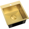 Mexen Solix rozsdamentes acél mosogató 1-medence 400 x 450 mm, arany - 6401401000-55