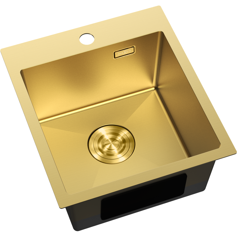 Mexen Solix chiuvetă de oțel inoxidabil cu 1 compartiment 400 x 450 mm, auriu - 6401401000-55