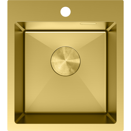 Mexen Solix rozsdamentes acél mosogató 1-medence 400 x 450 mm, arany - 6401401000-55