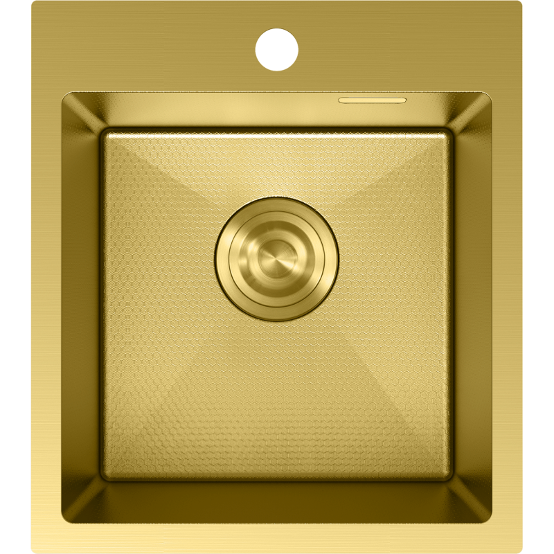 Mexen Solix chiuvetă de bucătărie din oțel inoxidabil cu un singur compartiment 400 x 450 mm, aurie HC - 6401401000-55HC