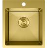 Mexen Solix chiuvetă de bucătărie din oțel inoxidabil cu un singur compartiment 400 x 450 mm, aurie HC - 6401401000-55HC