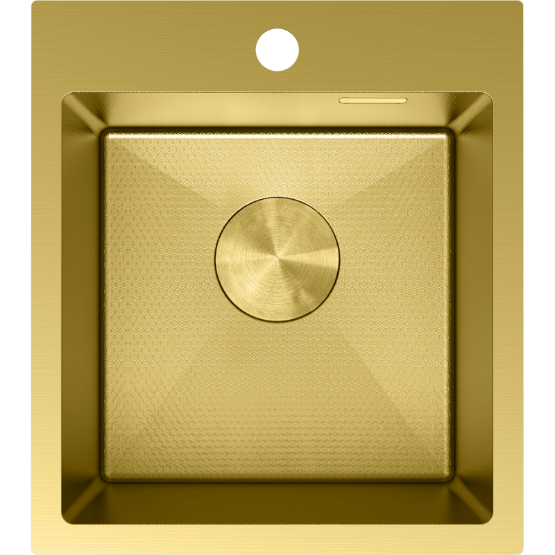 Mexen Solix chiuvetă de bucătărie din oțel inoxidabil cu un singur compartiment 400 x 450 mm, aurie HC - 6401401000-55HC