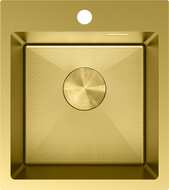 Mexen Solix chiuvetă de bucătărie din oțel inoxidabil cu un singur compartiment 400 x 450 mm, aurie HC - 6401401000-55HC