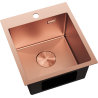 Mexen Solix rozsdamentes acél mosogató 1-medencés 400 x 450 mm, réz - 6401401000-65