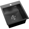Mexen Solix egymedencés acél mosogató 400 x 450 mm, fekete - 6401401000-70