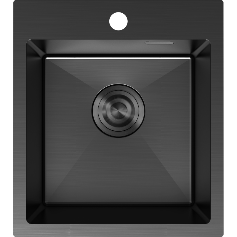 Mexen Solix egymedencés acél mosogató 400 x 450 mm, fekete - 6401401000-70