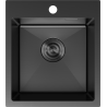 Mexen Solix egymedencés acél mosogató 400 x 450 mm, fekete - 6401401000-70
