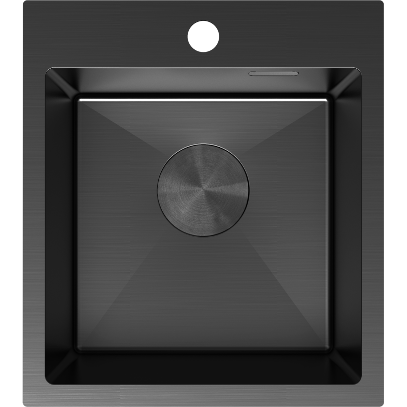 Mexen Solix egymedencés acél mosogató 400 x 450 mm, fekete - 6401401000-70