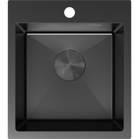 Mexen Solix egymedencés acél mosogató 400 x 450 mm, fekete - 6401401000-70
