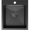 Mexen Solix egymedencés acél mosogató 400 x 450 mm, fekete - 6401401000-70